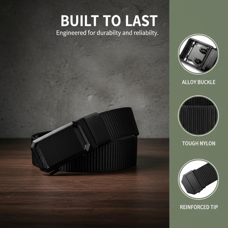 Outdoor Camping Activities For Adults - Mens Nylon Belt With Adjustable Automatic