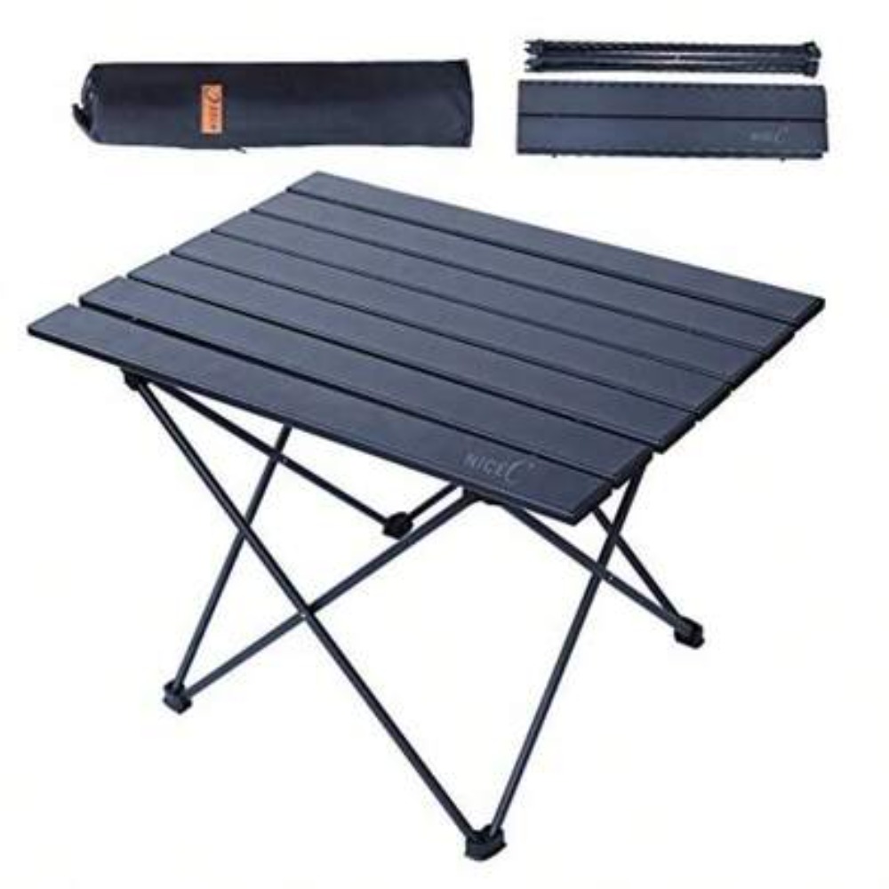 Outdoor Camping Cooking Table - Ultralight Roll Up Aluminum Camping Table