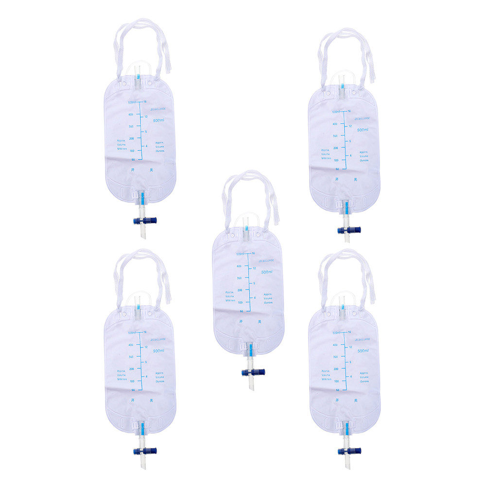 Outdoor Camping Urinal - 5Pcs Long Catheter Urine Leg Bags