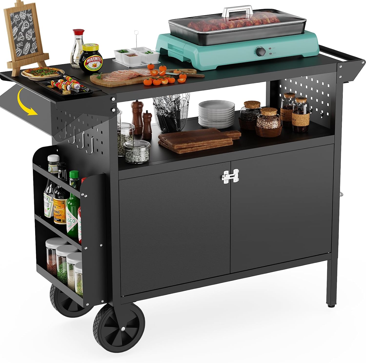 Outdoor Grill Cart Table With  - Outdoor Camping Table 评论和价格