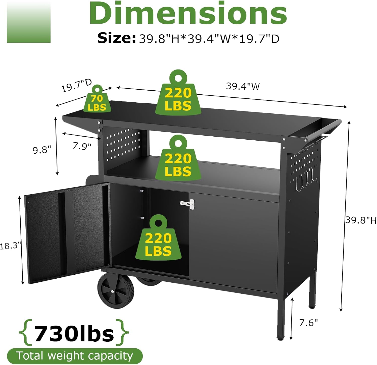 Outdoor Grill Cart Table With  - Outdoor Camping Table 评论和价格