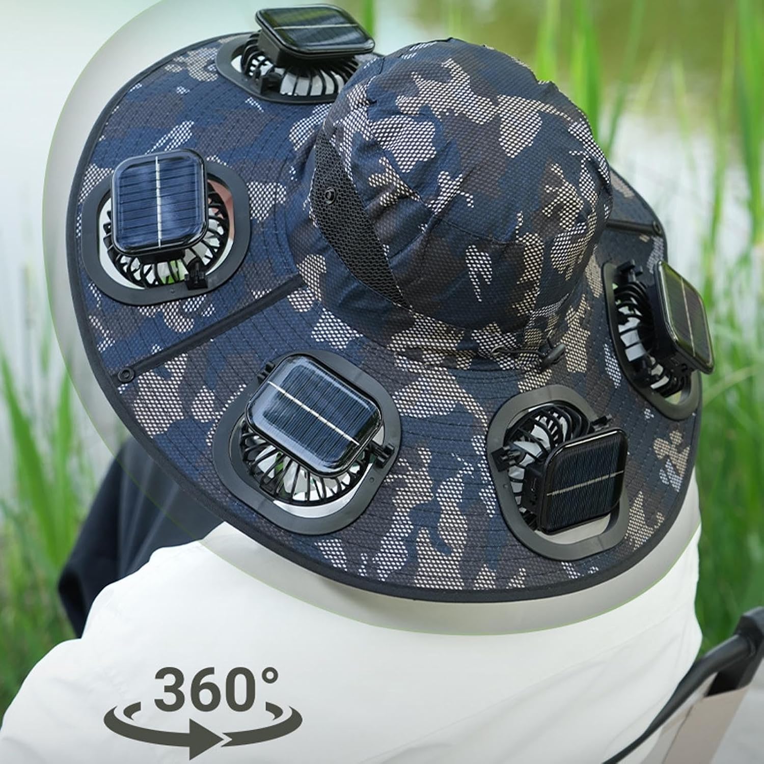 Hot 6 Fans Solar Fan Hat Breat - Outdoor Camping Fans 评论和价格