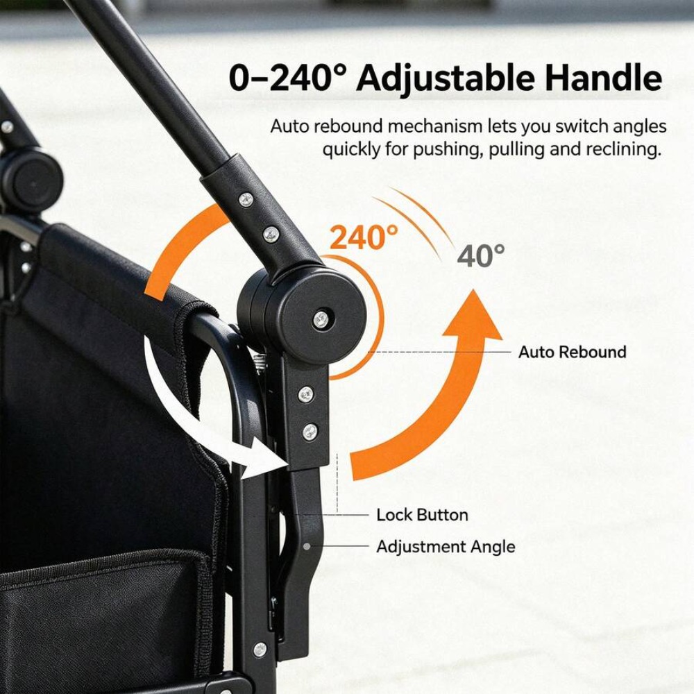 3-In-1 Seat Wagon Cart with Cu - Outdoor Camping Table 评论和价格