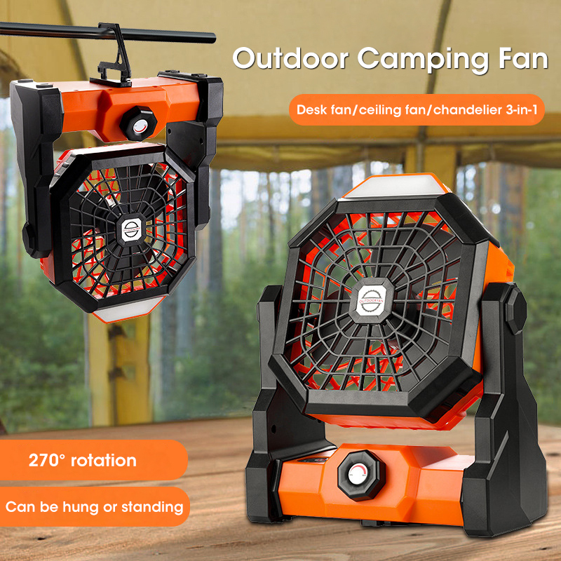 10000mAh Camping Fan with LED  - Outdoor Camping Fans 评论和价格