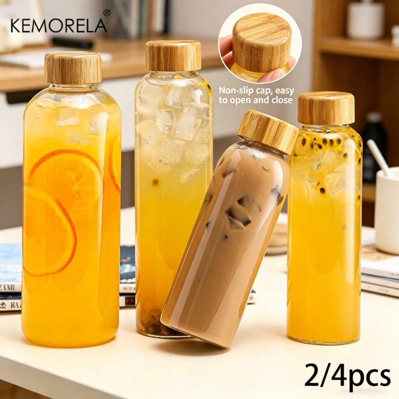 2/4PCS Glass Sports Water Bott - Outdoor Camping Activities For Adults 评论和价格