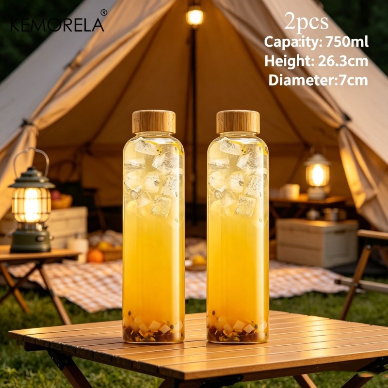 2/4PCS Glass Sports Water Bott - Outdoor Camping Activities For Adults 评论和价格