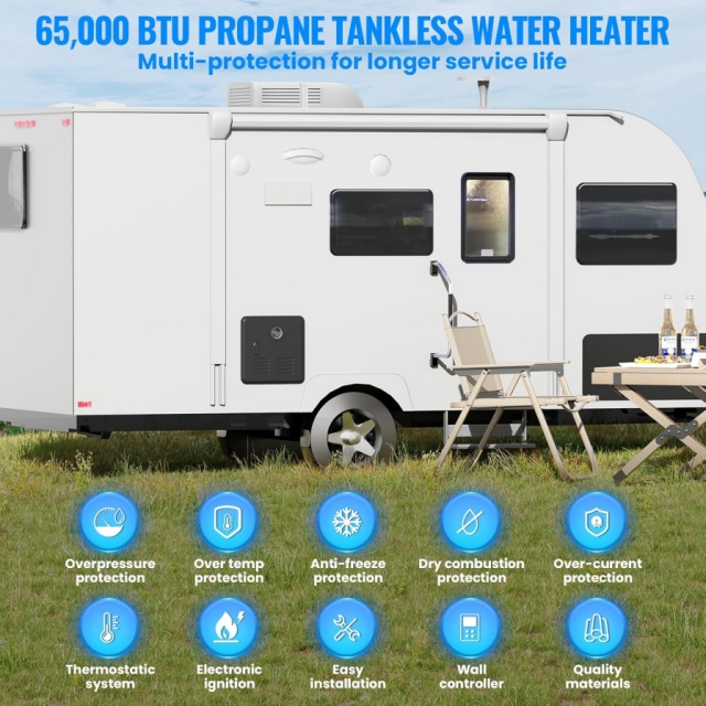 Portable RV Instant Gas Water  - Outdoor Camping Gas Heater 评论和价格