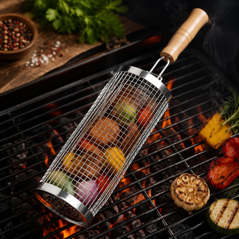 Round Barbecue Grill Basket Se - Outdoor Camping Youtube 评论和价格