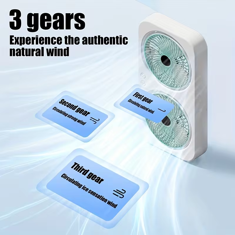 Dual Head USB Fan 360 Rotatabl - Outdoor Camping Fans 评论和价格