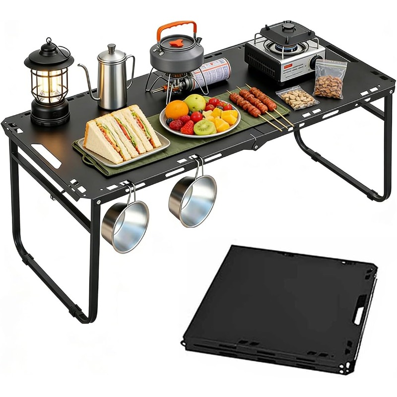 Camping Table Adjustable Foldi - Outdoor Camping Cooking Table 评论和价格