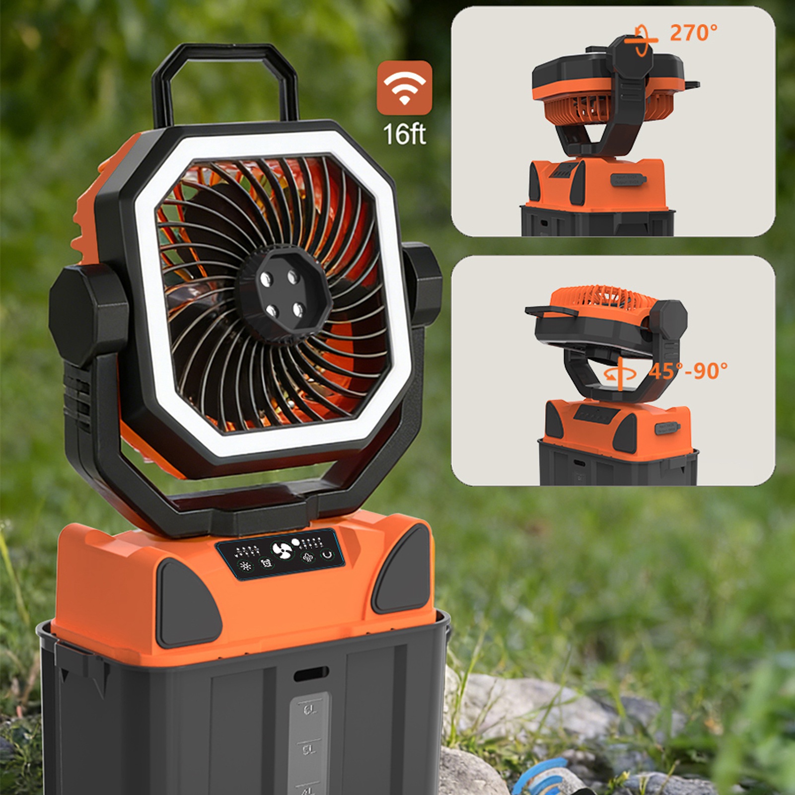Rechargeable Camping Fan with  - Outdoor Camping Fans 评论和价格
